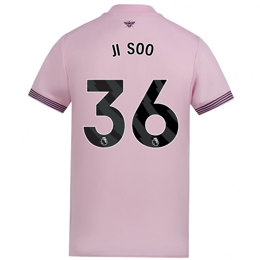 Kids Football Ji-Soo Kim #36 Pink Away Jersey 2024/25 T-Shirt Australia