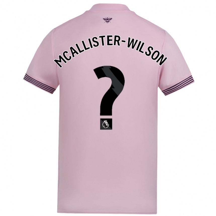 Kids Football Zack Mcallister-Wilson #0 Pink Away Jersey 2024/25 T-Shirt Australia