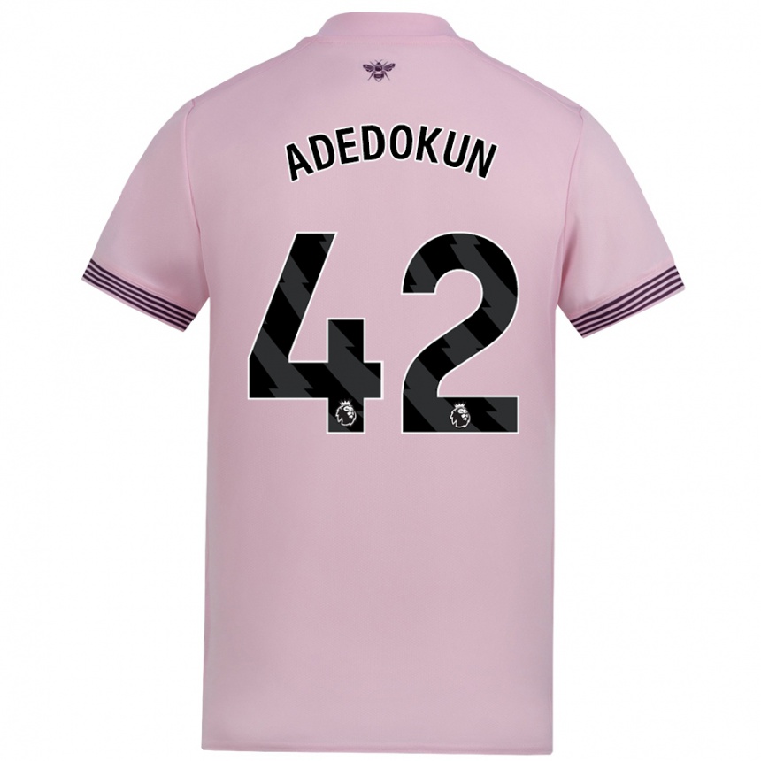 Kids Football Val Adedokun #42 Pink Away Jersey 2024/25 T-Shirt Australia