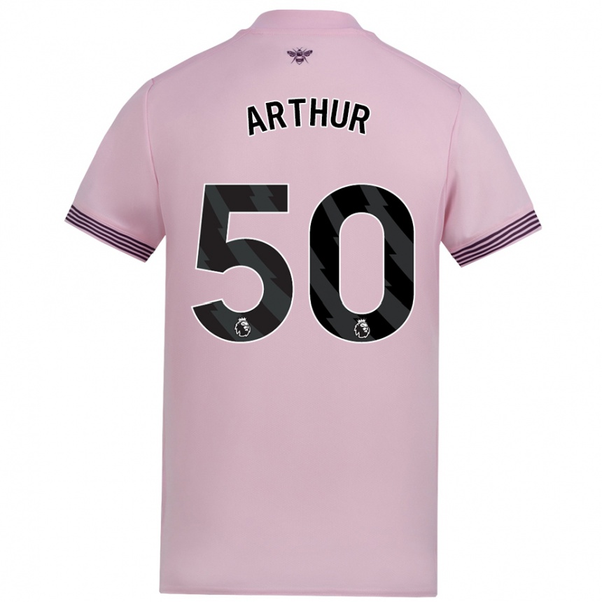 Kids Football Benjamin Arthur #50 Pink Away Jersey 2024/25 T-Shirt Australia