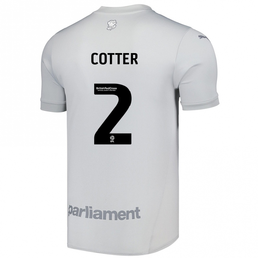 Kids Football Barry Cotter #2 Silver Gray Away Jersey 2024/25 T-Shirt Australia