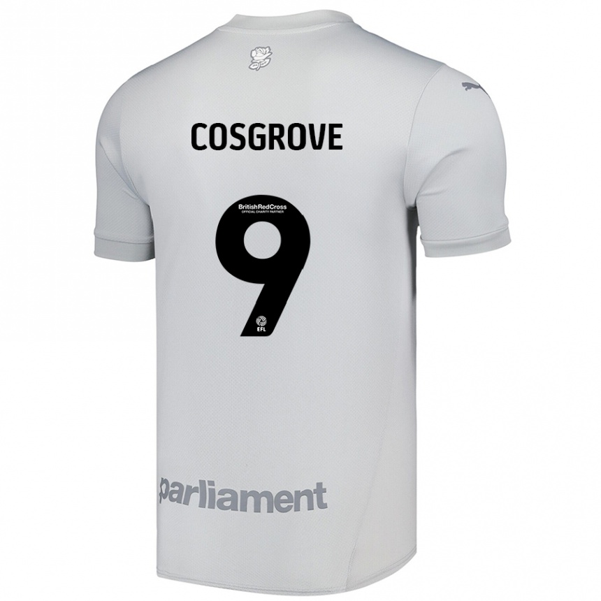 Kids Football Sam Cosgrove #9 Silver Gray Away Jersey 2024/25 T-Shirt Australia