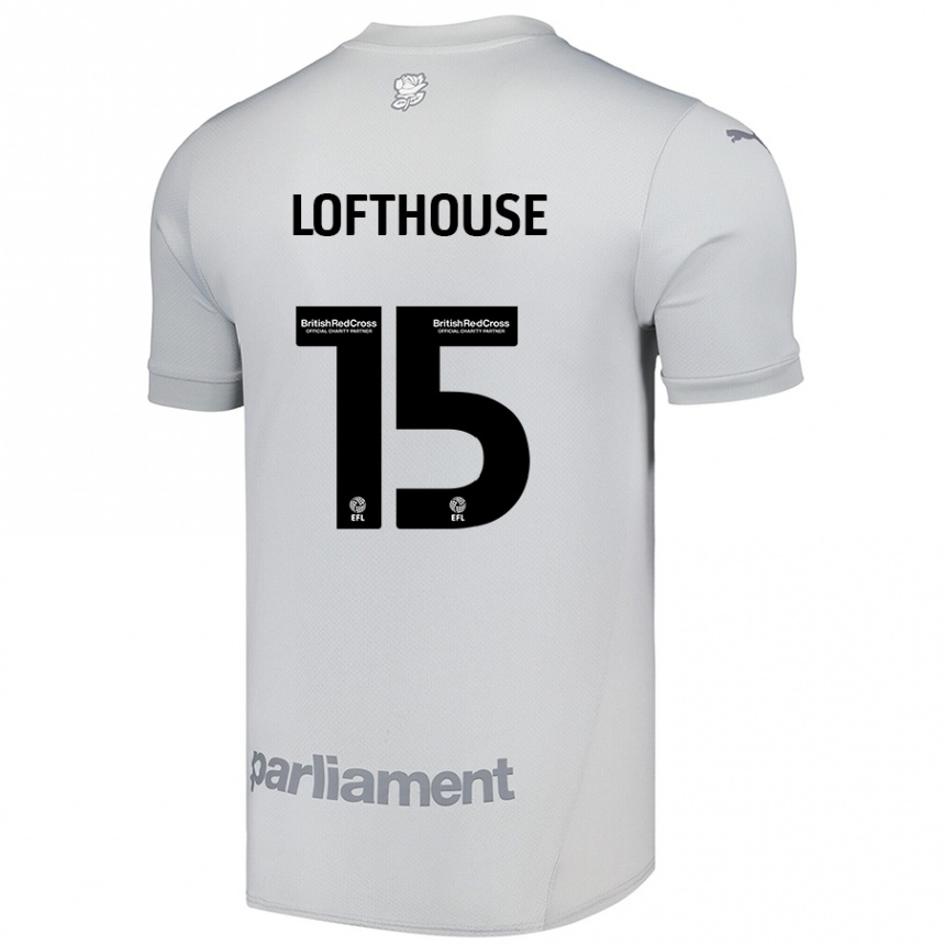 Kids Football Kyran Lofthouse #15 Silver Gray Away Jersey 2024/25 T-Shirt Australia