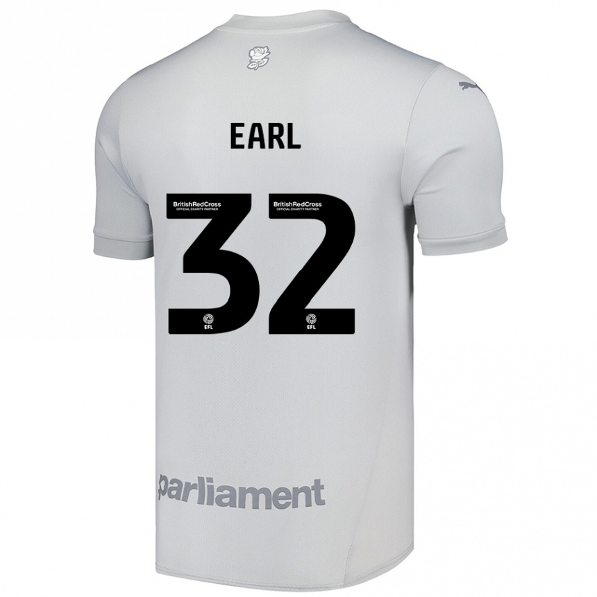 Kids Football Josh Earl #32 Silver Gray Away Jersey 2024/25 T-Shirt Australia