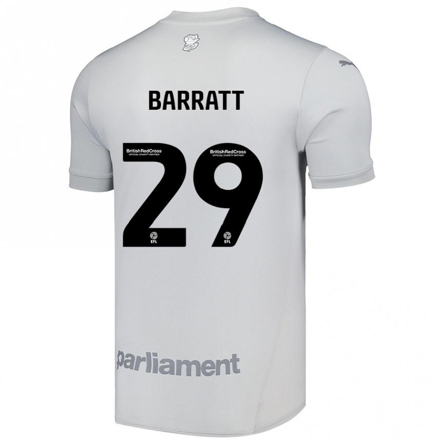 Kids Football Connor Barratt #29 Silver Gray Away Jersey 2024/25 T-Shirt Australia