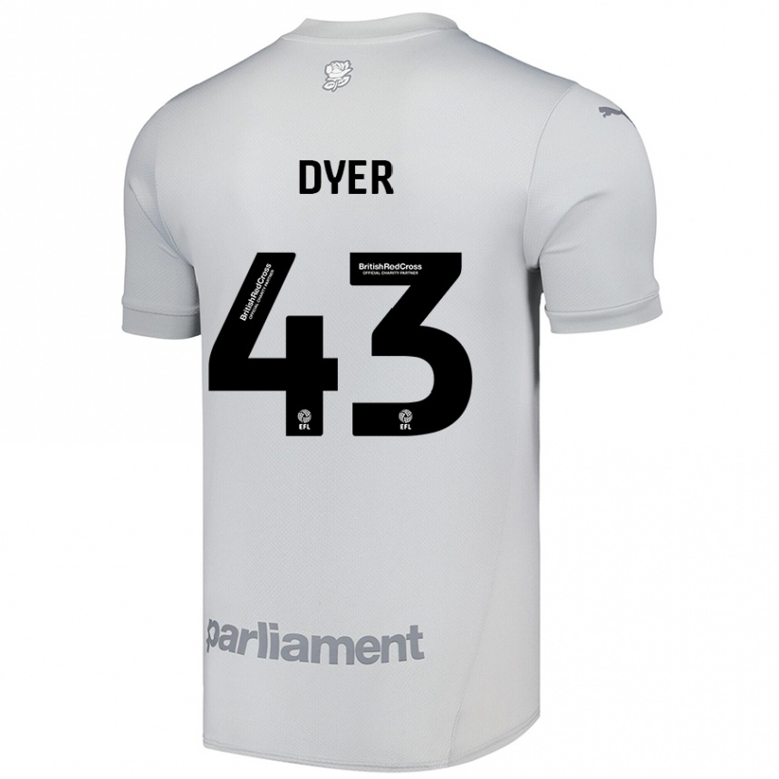 Kids Football Josiah Dyer #43 Silver Gray Away Jersey 2024/25 T-Shirt Australia