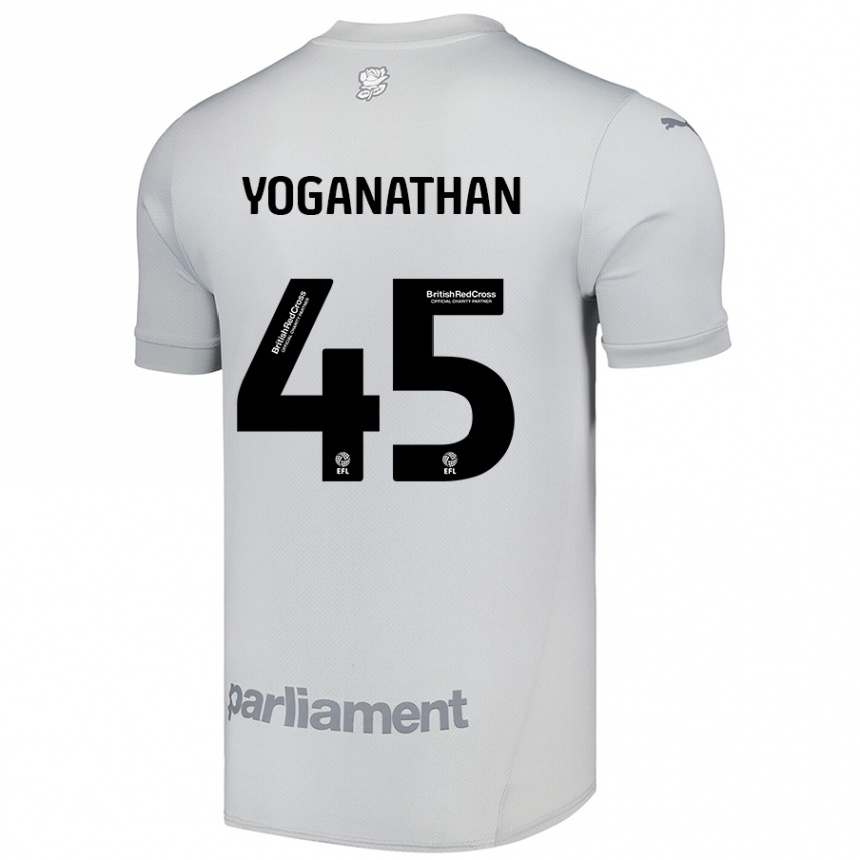 Kids Football Vimal Yoganathan #45 Silver Gray Away Jersey 2024/25 T-Shirt Australia