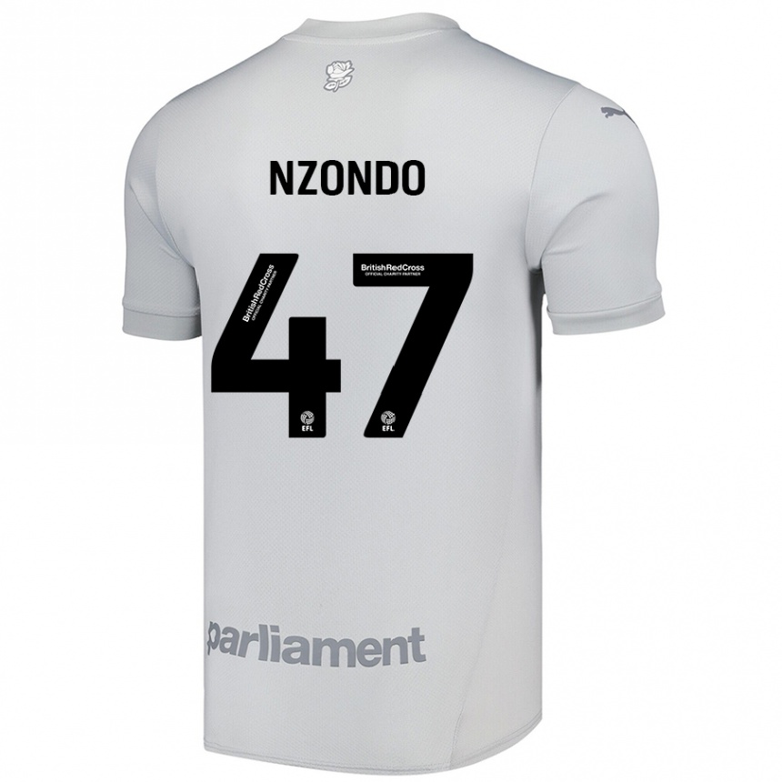 Kids Football Emmaisa Nzondo #47 Silver Gray Away Jersey 2024/25 T-Shirt Australia