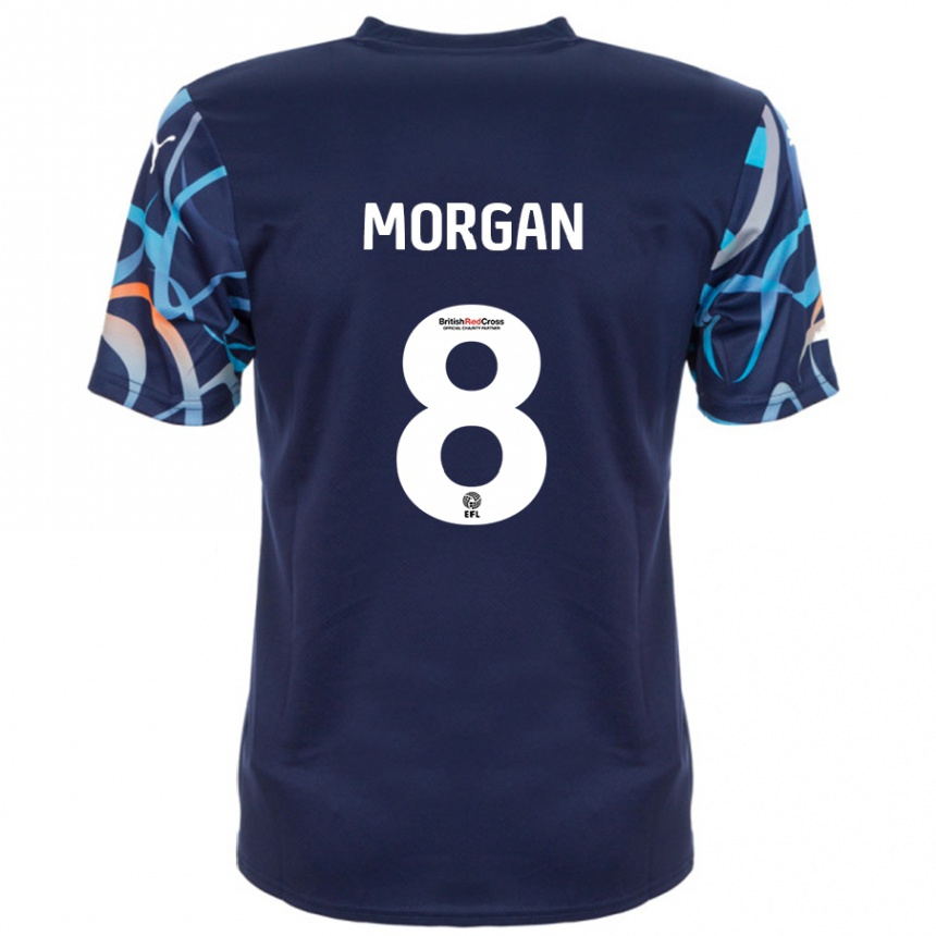 Kids Football Albie Morgan #8 Navy Blue Away Jersey 2024/25 T-Shirt Australia