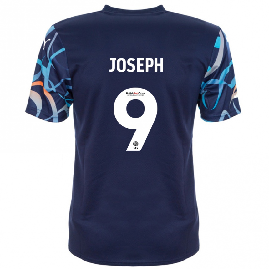 Kids Football Kyle Joseph #9 Navy Blue Away Jersey 2024/25 T-Shirt Australia