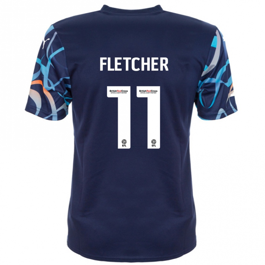 Kids Football Ashley Fletcher #11 Navy Blue Away Jersey 2024/25 T-Shirt Australia