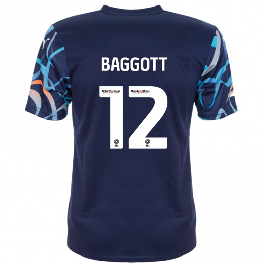 Kids Football Elkan Baggott #12 Navy Blue Away Jersey 2024/25 T-Shirt Australia