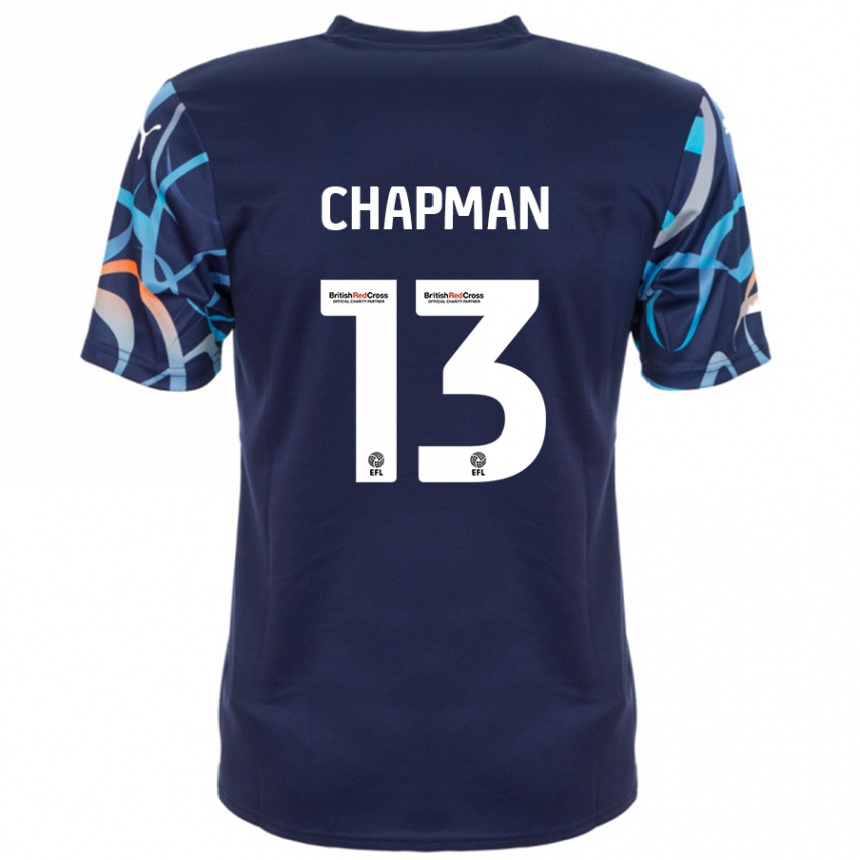 Kids Football Mackenzie Chapman #13 Navy Blue Away Jersey 2024/25 T-Shirt Australia