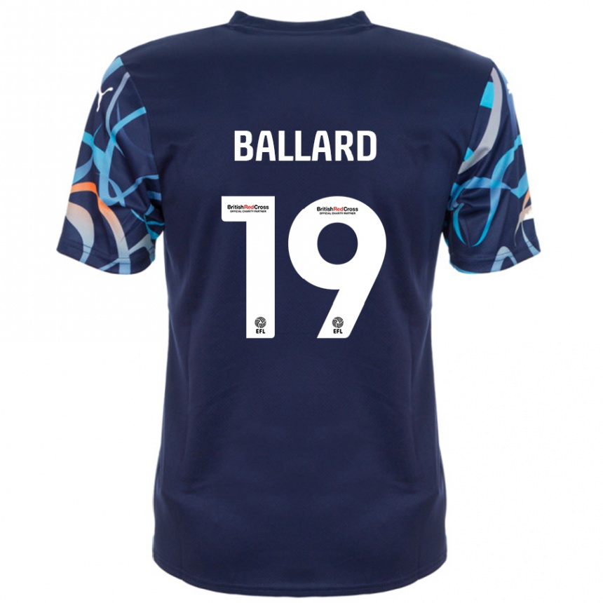 Kids Football Dom Ballard #19 Navy Blue Away Jersey 2024/25 T-Shirt Australia