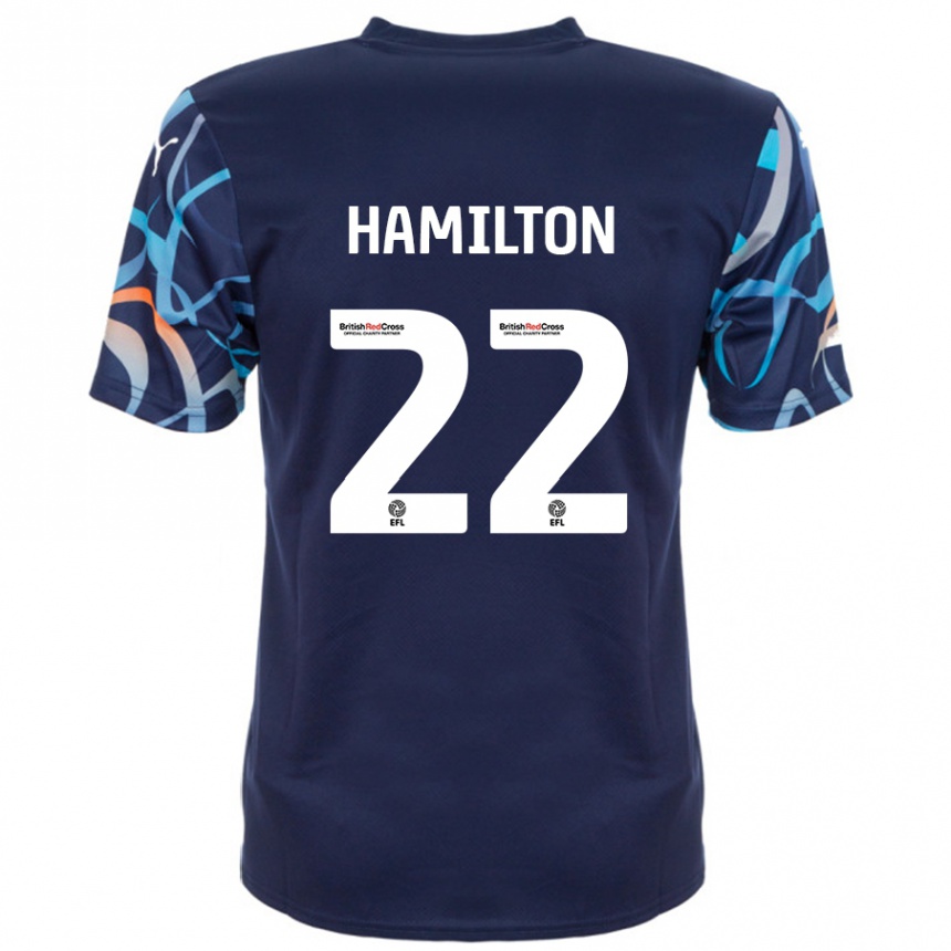 Kids Football Cj Hamilton #22 Navy Blue Away Jersey 2024/25 T-Shirt Australia