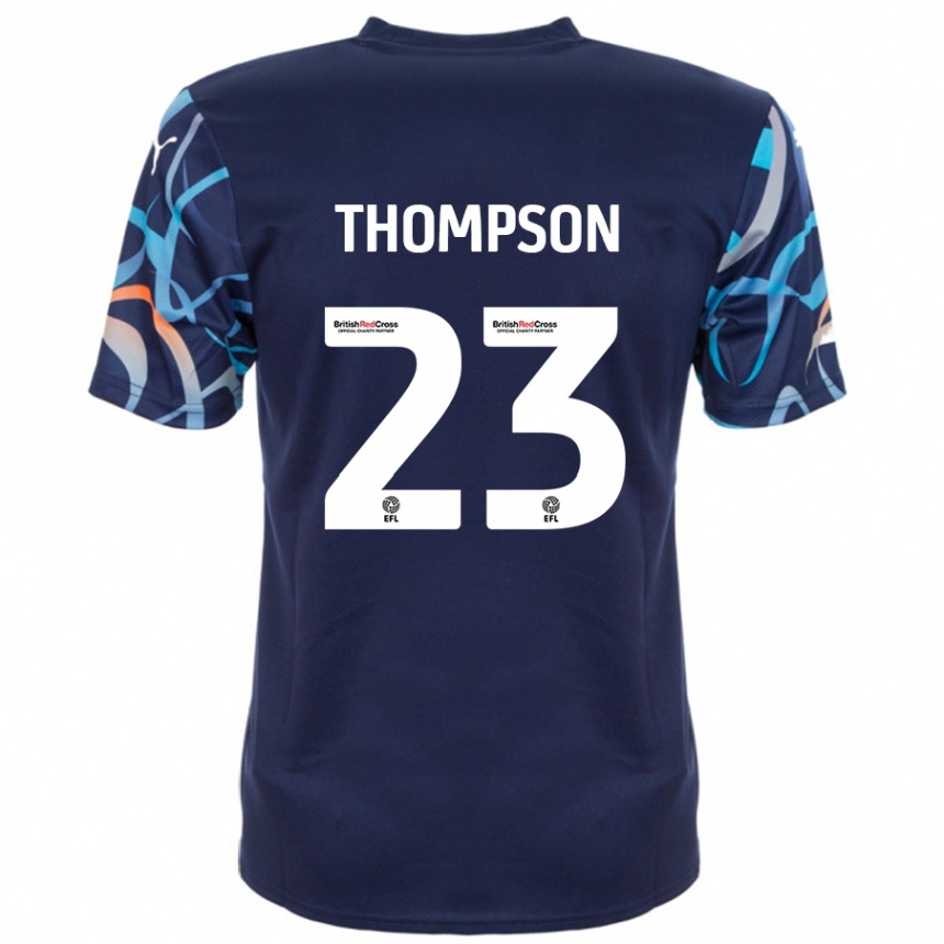 Kids Football Dominic Thompson #23 Navy Blue Away Jersey 2024/25 T-Shirt Australia