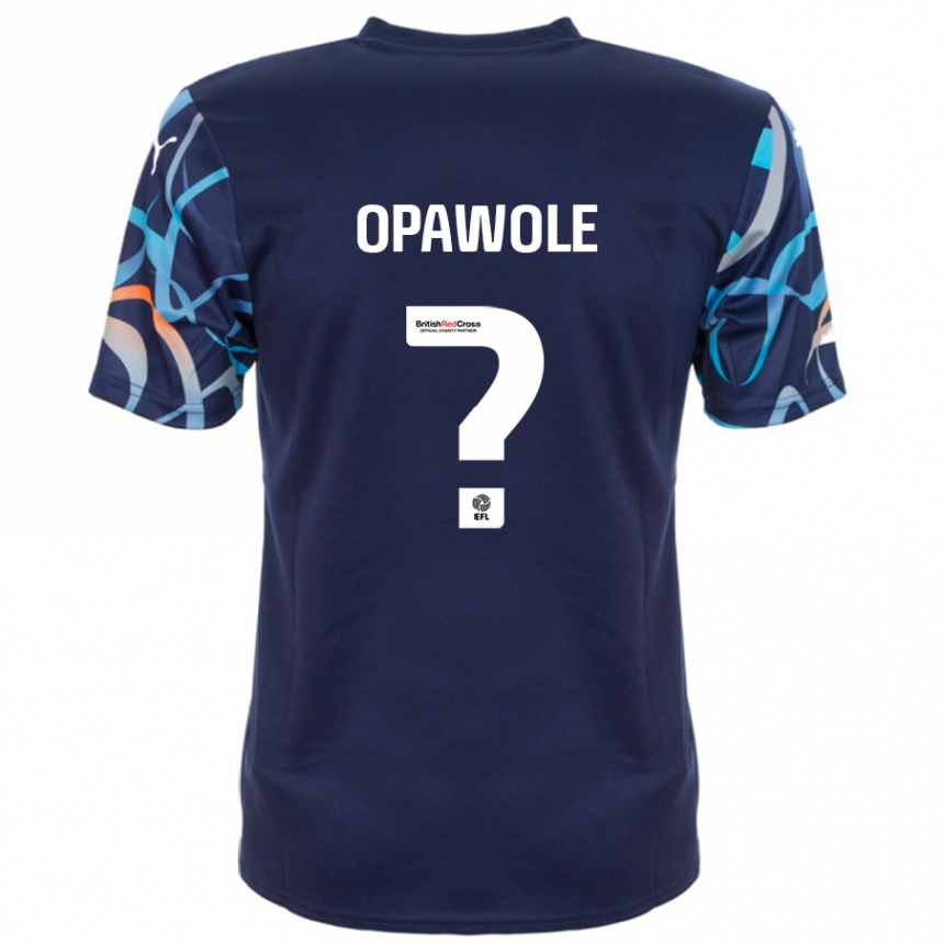 Kids Football Johnson Opawole #0 Navy Blue Away Jersey 2024/25 T-Shirt Australia