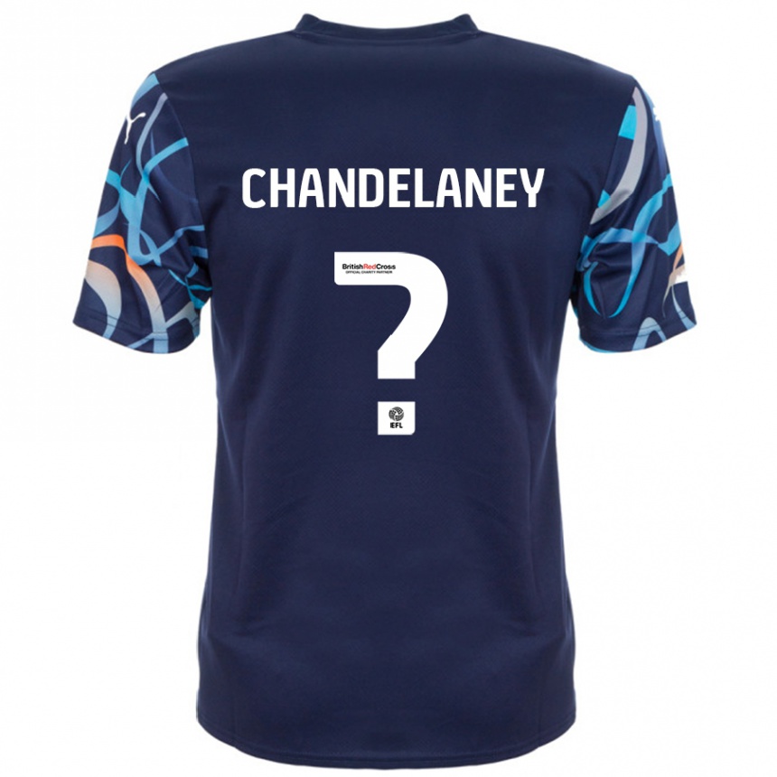 Kids Football Yulan Chandelaney #0 Navy Blue Away Jersey 2024/25 T-Shirt Australia