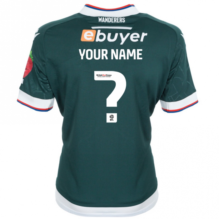 Kids Football Your Name #0 Dark Green Away Jersey 2024/25 T-Shirt Australia