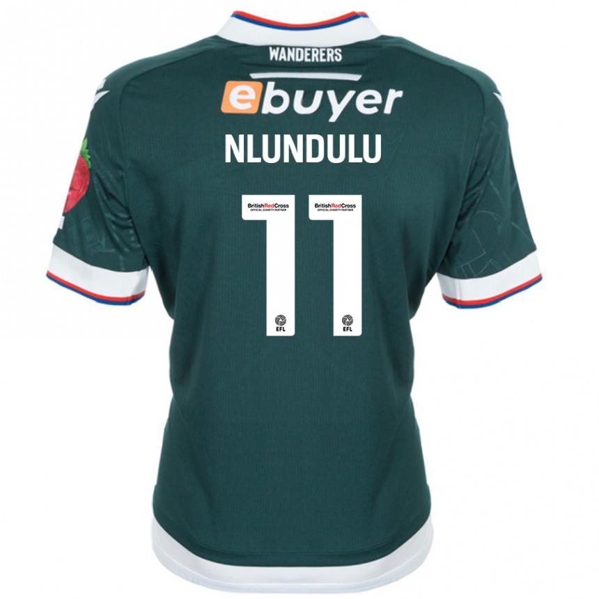 Kids Football Dan Nlundulu #11 Dark Green Away Jersey 2024/25 T-Shirt Australia