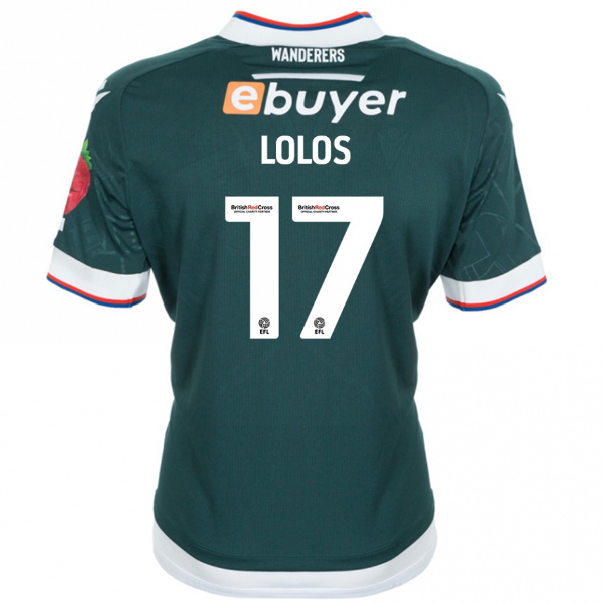 Kids Football Klaidi Lolos #17 Dark Green Away Jersey 2024/25 T-Shirt Australia