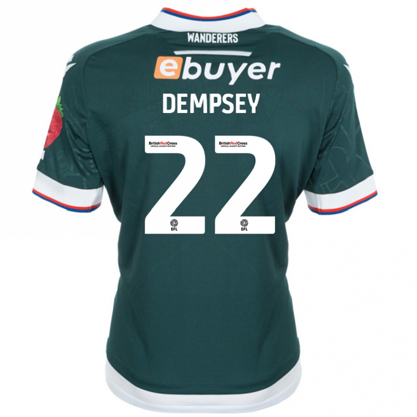 Kids Football Kyle Dempsey #22 Dark Green Away Jersey 2024/25 T-Shirt Australia