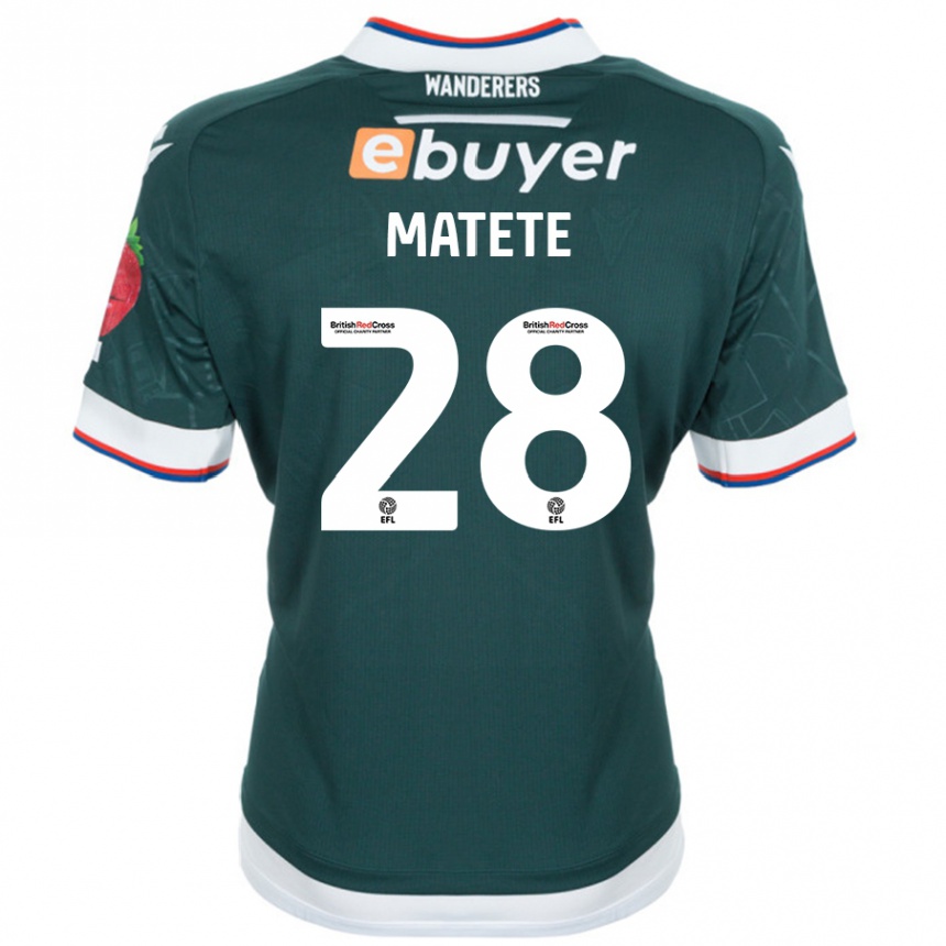 Kids Football Jay Matete #28 Dark Green Away Jersey 2024/25 T-Shirt Australia