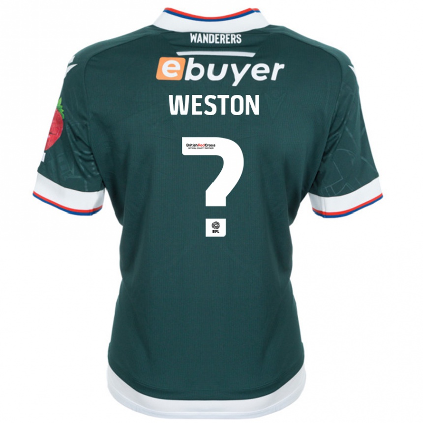 Kids Football Ajay Weston #0 Dark Green Away Jersey 2024/25 T-Shirt Australia