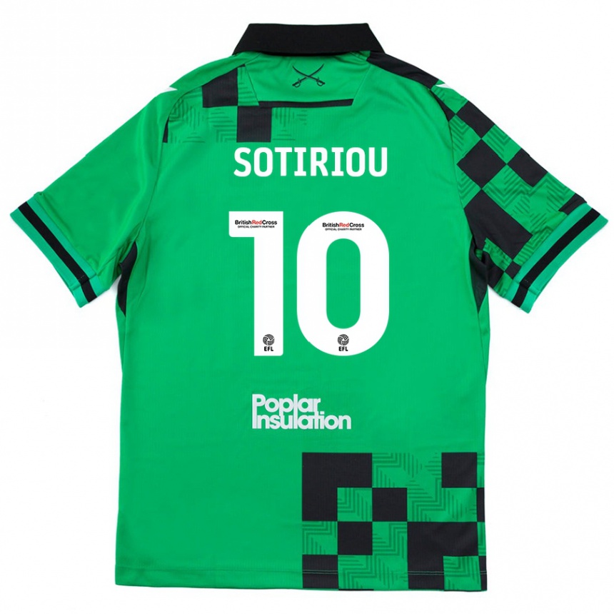 Kids Football Ruel Sotiriou #10 Green Black Away Jersey 2024/25 T-Shirt Australia