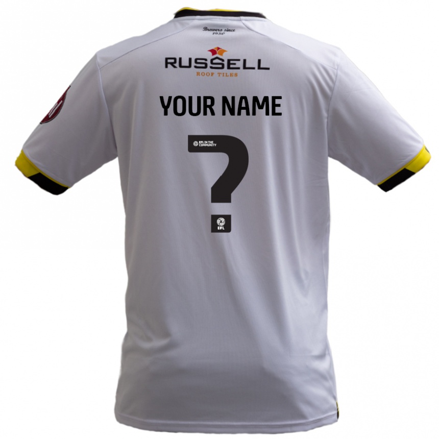 Kids Football Your Name #0 White Away Jersey 2024/25 T-Shirt Australia