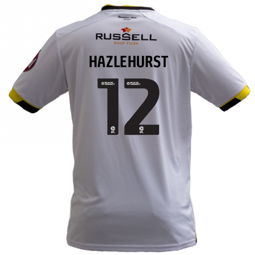 Kids Football Jack Hazlehurst #12 White Away Jersey 2024/25 T-Shirt Australia