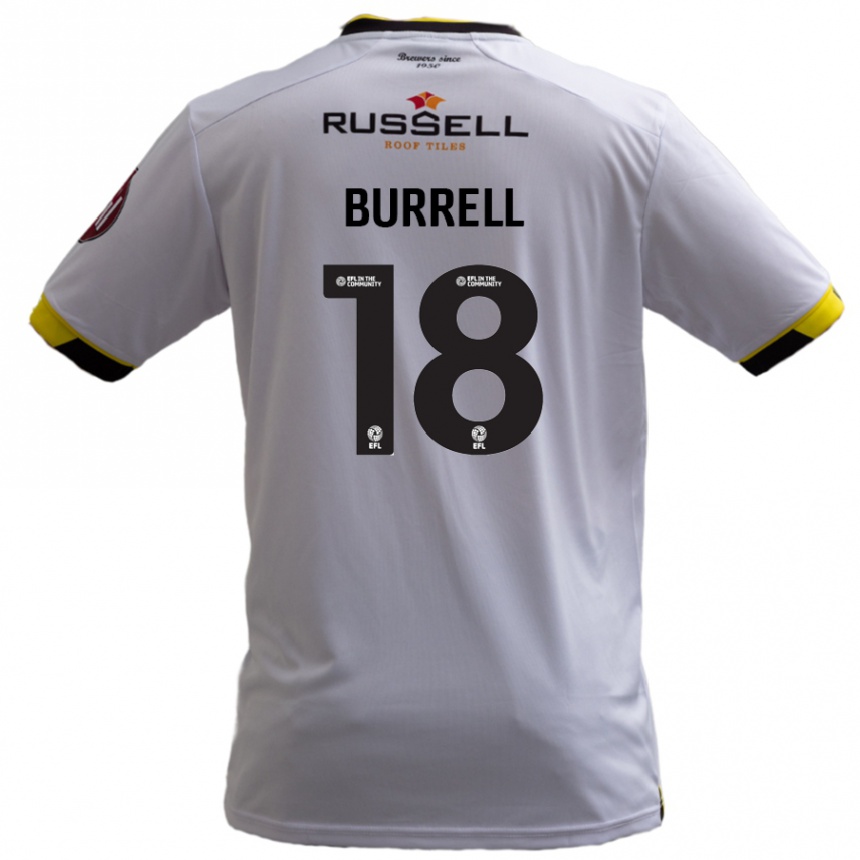 Kids Football Rumarn Burrell #18 White Away Jersey 2024/25 T-Shirt Australia