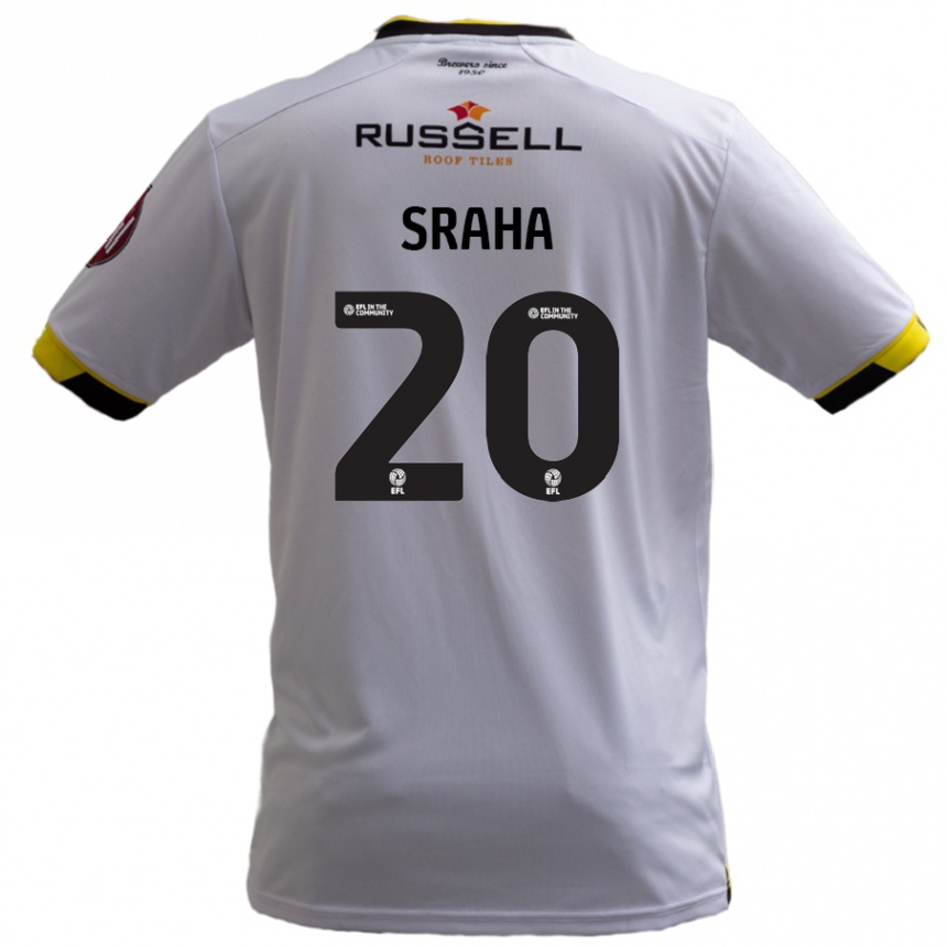 Kids Football Jason Sraha #20 White Away Jersey 2024/25 T-Shirt Australia