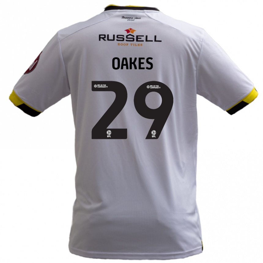 Kids Football Toby Oakes #29 White Away Jersey 2024/25 T-Shirt Australia