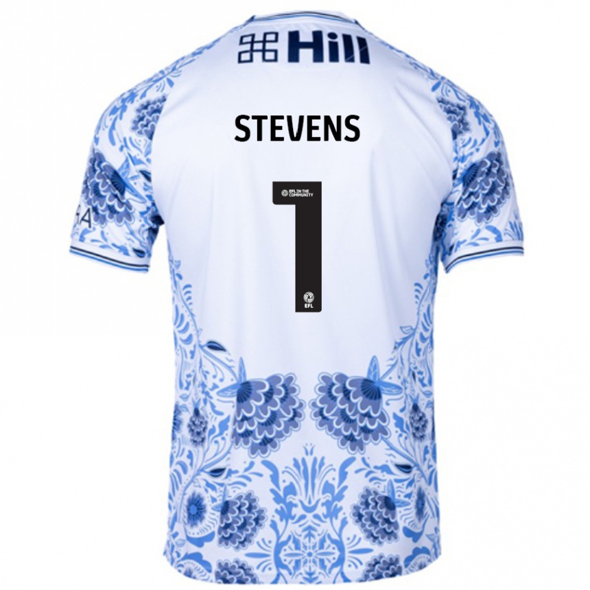 Kids Football Jack Stevens #1 White Blue Away Jersey 2024/25 T-Shirt Australia