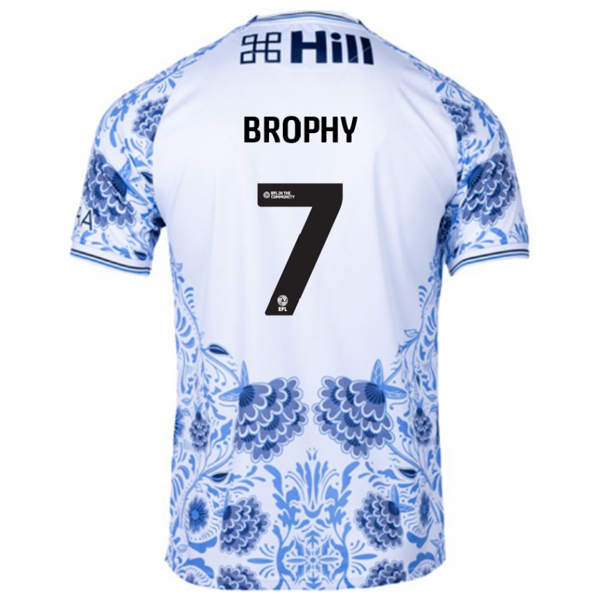 Kids Football James Brophy #7 White Blue Away Jersey 2024/25 T-Shirt Australia