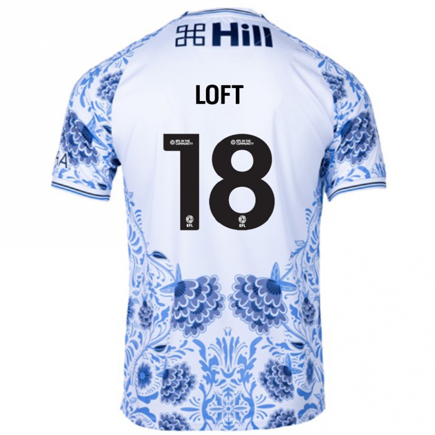 Kids Football Ryan Loft #18 White Blue Away Jersey 2024/25 T-Shirt Australia