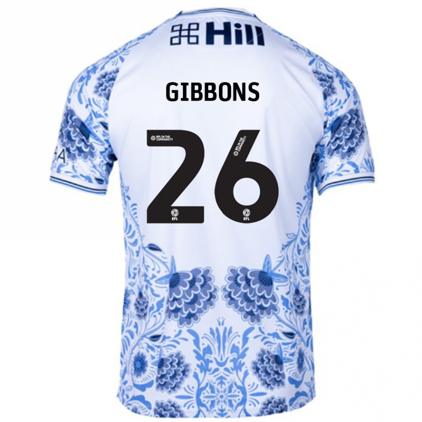 Kids Football James Gibbons #26 White Blue Away Jersey 2024/25 T-Shirt Australia