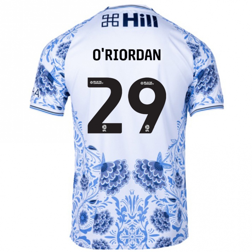 Kids Football Connor O'riordan #29 White Blue Away Jersey 2024/25 T-Shirt Australia