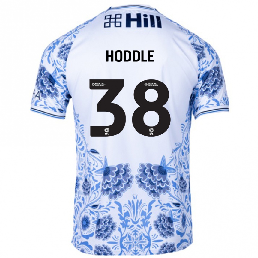 Kids Football George Hoddle #38 White Blue Away Jersey 2024/25 T-Shirt Australia