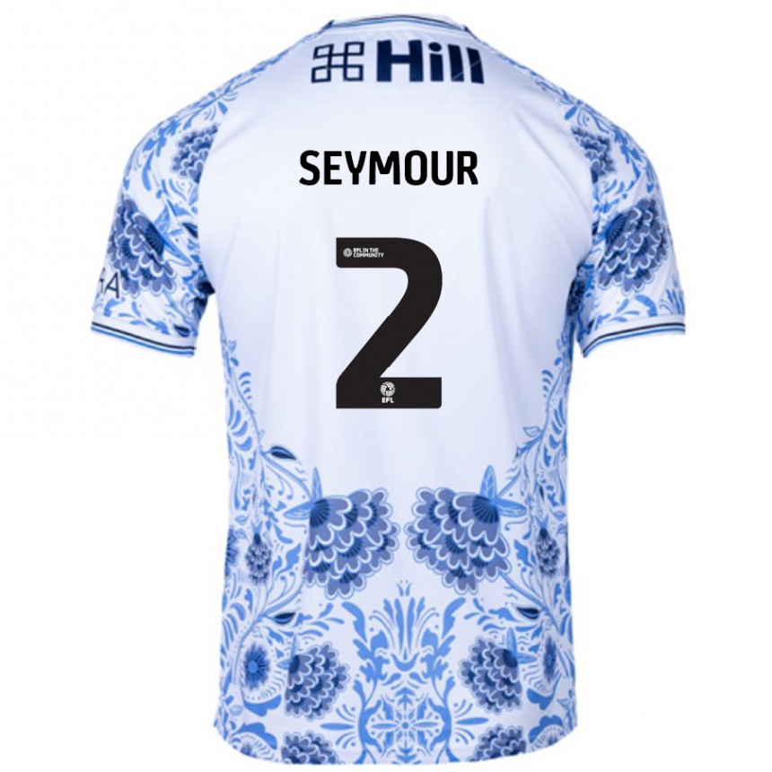 Kids Football Mayzee Seymour #2 White Blue Away Jersey 2024/25 T-Shirt Australia