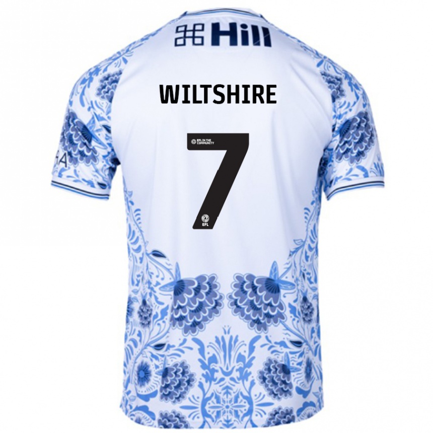 Kids Football Sarah Wiltshire #7 White Blue Away Jersey 2024/25 T-Shirt Australia