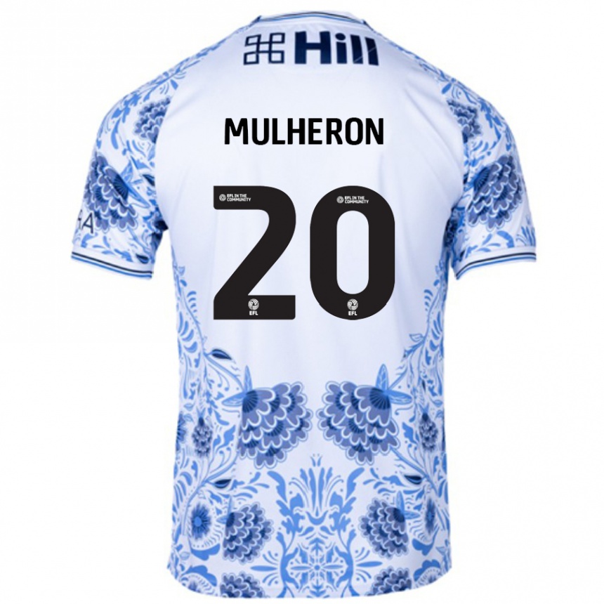 Kids Football Bronwyn Mulheron #20 White Blue Away Jersey 2024/25 T-Shirt Australia