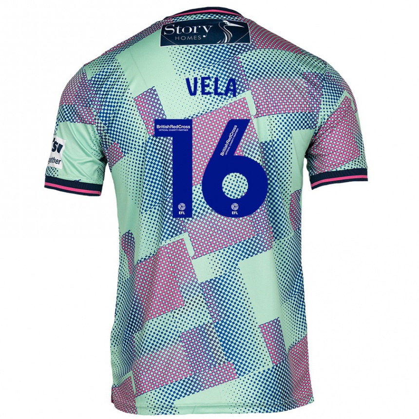 Kids Football Josh Vela #16 Green Away Jersey 2024/25 T-Shirt Australia