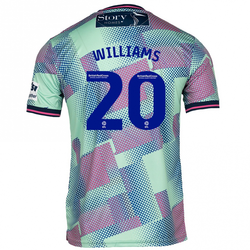 Kids Football Ben Williams #20 Green Away Jersey 2024/25 T-Shirt Australia