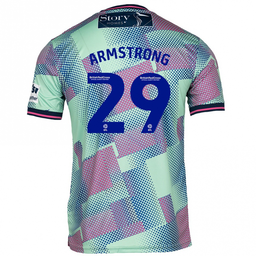 Kids Football Luke Armstrong #29 Green Away Jersey 2024/25 T-Shirt Australia