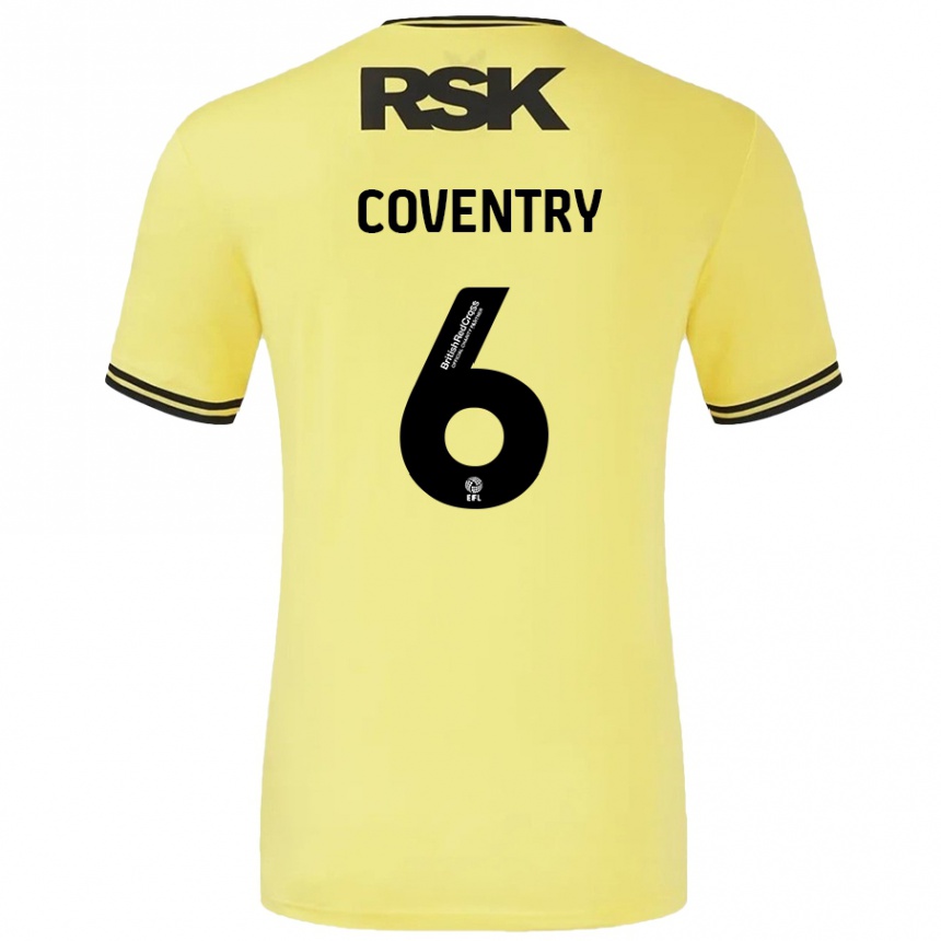 Kids Football Conor Coventry #6 Yellow Black Away Jersey 2024/25 T-Shirt Australia