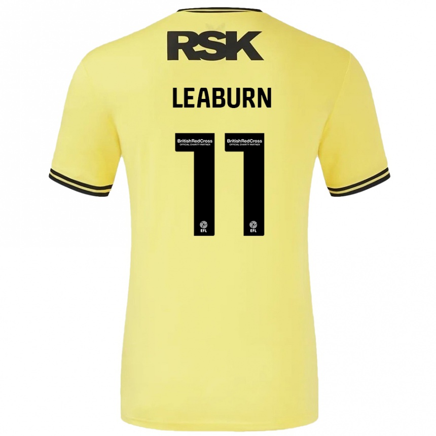 Kids Football Miles Leaburn #11 Yellow Black Away Jersey 2024/25 T-Shirt Australia