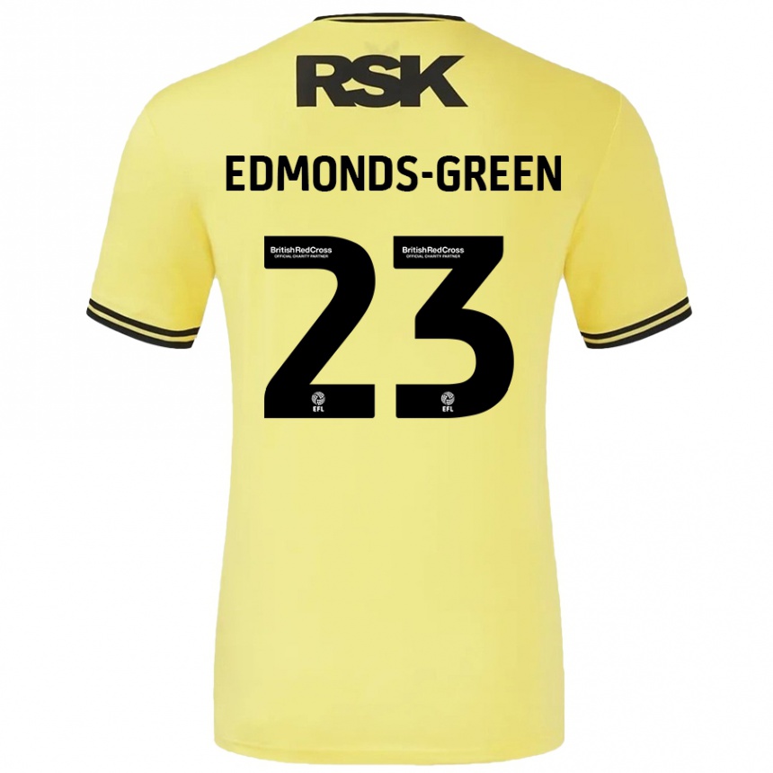 Kids Football Rarmani Edmonds-Green #23 Yellow Black Away Jersey 2024/25 T-Shirt Australia