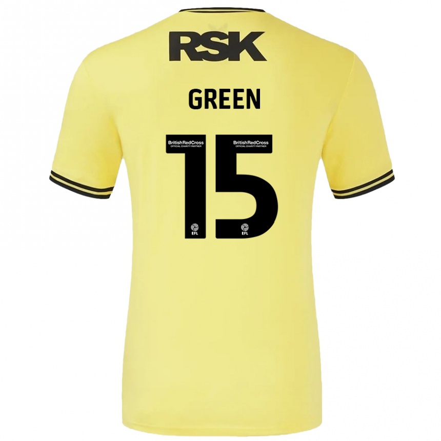 Kids Football Kayleigh Green #15 Yellow Black Away Jersey 2024/25 T-Shirt Australia